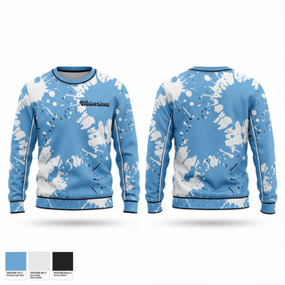 Crew Neck Sweatshirt, Wolverines, Baseball, Teamtime, Team time, sublimation, custom sports apparel, team uniforms, spirit wear, spiritwear, sports uniforms, custom shirts, team store, custom team store, fundraiser sports, apparel fundraiser