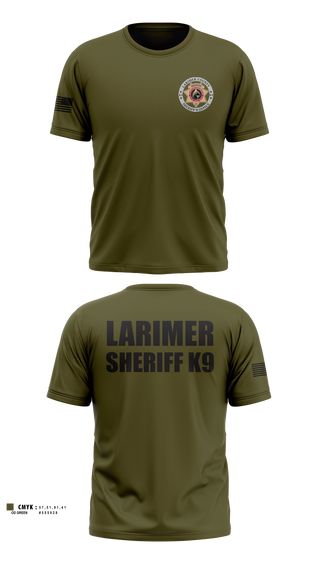 Short Sleeve Performance Shirt, Larimer County Sheriff K9, Police, Teamtime, Team time, sublimation, custom sports apparel, team uniforms, spirit wear, spiritwear, sports uniforms, custom shirts, team store, custom team store, fundraiser sports, apparel fundraiser
