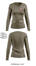 DET 520 13861884 Women's Long Sleeve V-neck Shirt - 1