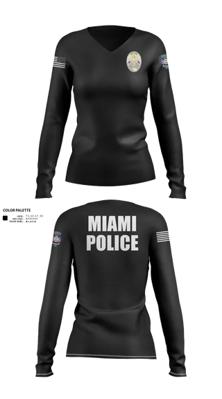 Womens Long Sleeve Vneck Shirt, MPD Patrol, , Teamtime, Team time, sublimation, custom sports apparel, team uniforms, spirit wear, spiritwear, sports uniforms, custom shirts, team store, custom team store, fundraiser sports, apparel fundraiser