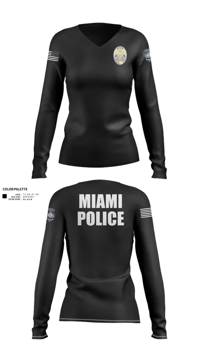 MPD Patrol 83314976 Women's Long Sleeve V-neck Shirt - 30