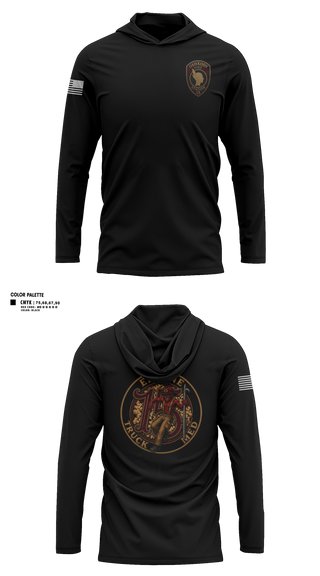 Long Sleeve Performance Shirt with hood, Full House, Fire Department, Teamtime, Team time, sublimation, custom sports apparel, team uniforms, spirit wear, spiritwear, sports uniforms, custom shirts, team store, custom team store, fundraiser sports, apparel fundraiser