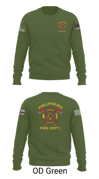 Crew Neck Sweatshirt, PHILLIPSBURG FIRE DEPARTMENT, , Teamtime, Team time, sublimation, custom sports apparel, team uniforms, spirit wear, spiritwear, sports uniforms, custom shirts, team store, custom team store, fundraiser sports, apparel fundraiser