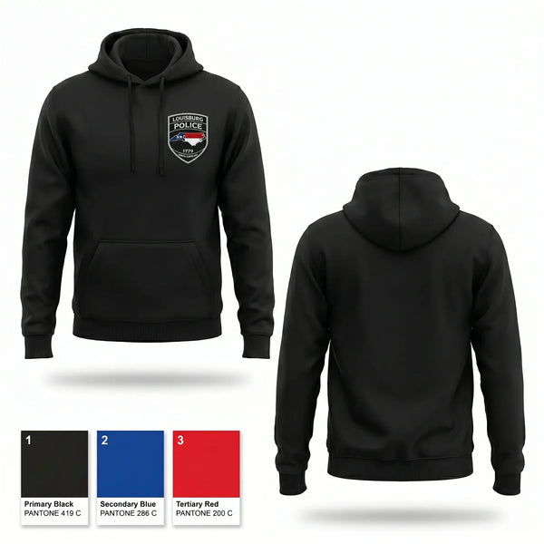 Hoodie, Louisburg Police Department, Police, Teamtime, Team time, sublimation, custom sports apparel, team uniforms, spirit wear, spiritwear, sports uniforms, custom shirts, team store, custom team store, fundraiser sports, apparel fundraiser