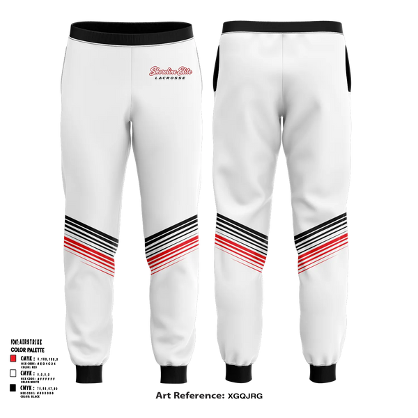 Joggers, Shoreline Elite, Men's Lacrosse, Teamtime, Team time, sublimation, custom sports apparel, team uniforms, spirit wear, spiritwear, sports uniforms, custom shirts, team store, custom team store, fundraiser sports, apparel fundraiser