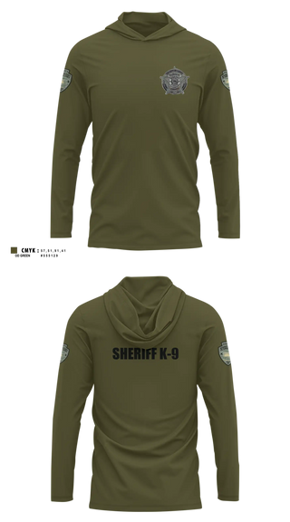 Long Sleeve hooded sunshirt, Washington County SO Maine K9 Unit, Police, Teamtime, Team time, sublimation, custom sports apparel, team uniforms, spirit wear, spiritwear, sports uniforms, custom shirts, team store, custom team store, fundraiser sports, apparel fundraiser