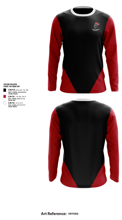 DeKalb Barons Baseball 24379984 Long Sleeve Performance Shirt 1