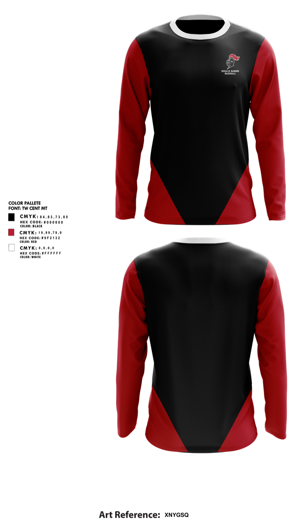 Long Sleeve Performance Shirt, DeKalb Barons Baseball, Baseball, Teamtime, Team time, sublimation, custom sports apparel, team uniforms, spirit wear, spiritwear, sports uniforms, custom shirts, team store, custom team store, fundraiser sports, apparel fundraiser