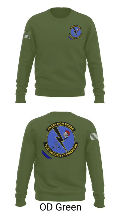 103d SECURITY FORCES SQUADRON 19845829 Crew Neck Sweatshirt - 45