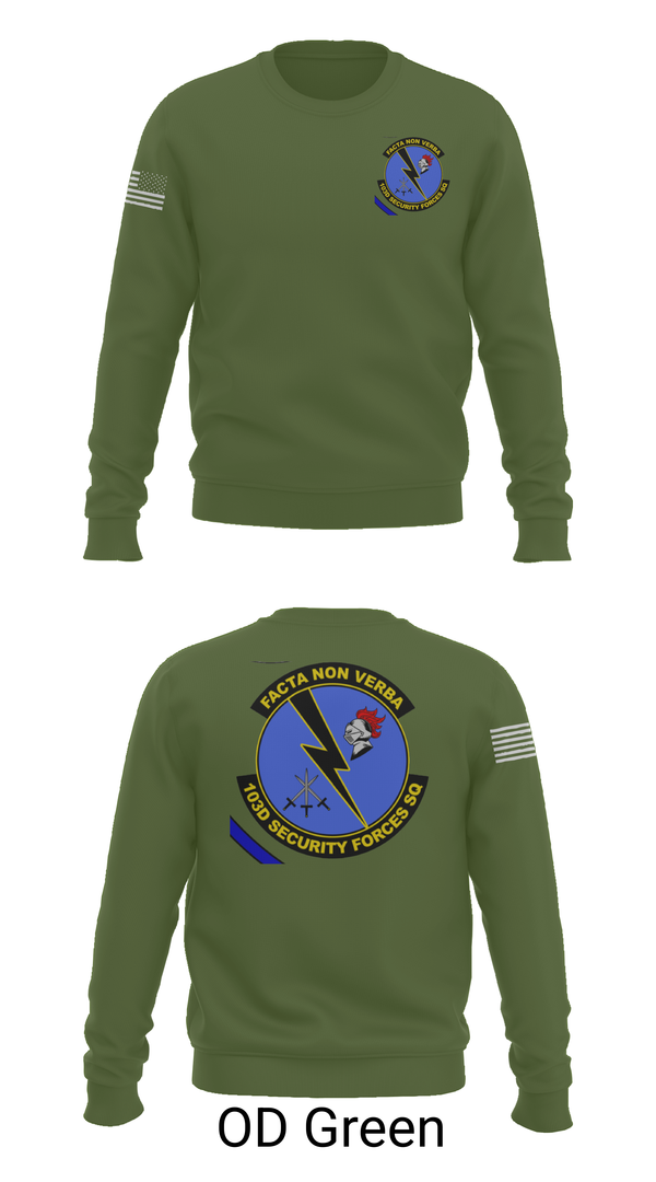 Crew Neck Sweatshirt, 103d SECURITY FORCES SQUADRON, , Teamtime, Team time, sublimation, custom sports apparel, team uniforms, spirit wear, spiritwear, sports uniforms, custom shirts, team store, custom team store, fundraiser sports, apparel fundraiser