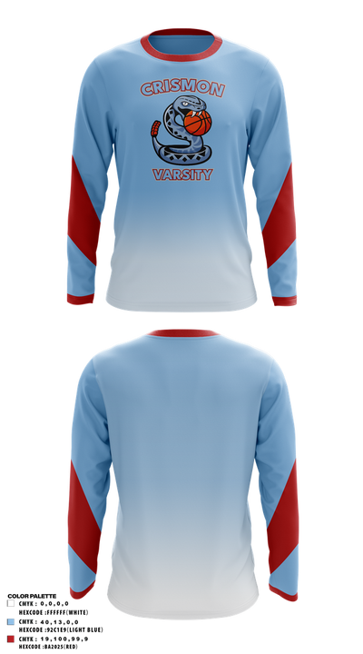 Crismon Rattlers 55873253 Long Sleeve Performance Shirt 18
