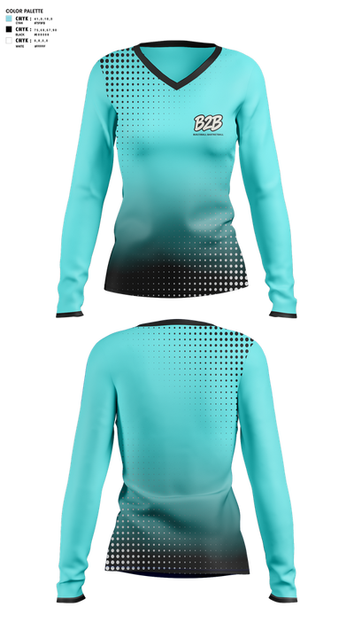 Built2Ball 72637833 Women's Long Sleeve V-neck Shirt - 1