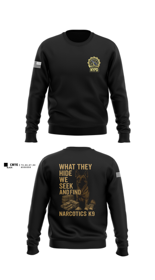 Crew Neck Sweatshirt, Narcotics K9, , Teamtime, Team time, sublimation, custom sports apparel, team uniforms, spirit wear, spiritwear, sports uniforms, custom shirts, team store, custom team store, fundraiser sports, apparel fundraiser