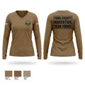 Yuma County Narcotics Task Force Women's Long Sleeve V-neck Shirt - 1