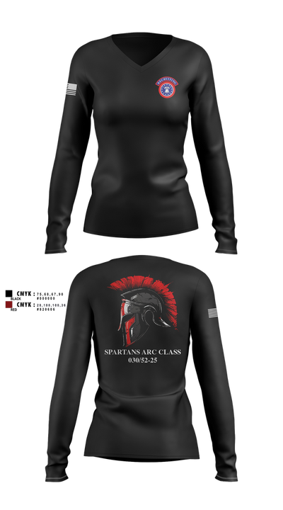 ARC Class 030/52-25 47621541 Women's Long Sleeve V-neck Shirt - 2