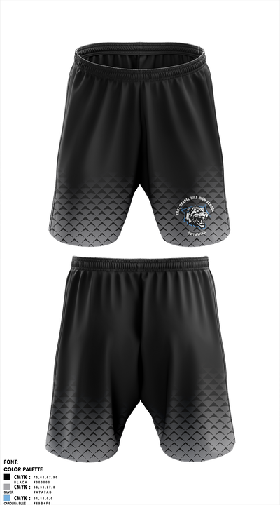 East Chapel Hill High School Swimming Athletic Shorts With Pockets - 2