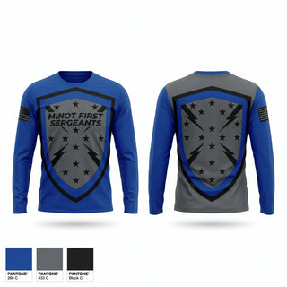Long Sleeve Performance Shirt, Minot First Sergeants, Air Force, Teamtime, Team time, sublimation, custom sports apparel, team uniforms, spirit wear, spiritwear, sports uniforms, custom shirts, team store, custom team store, fundraiser sports, apparel fundraiser