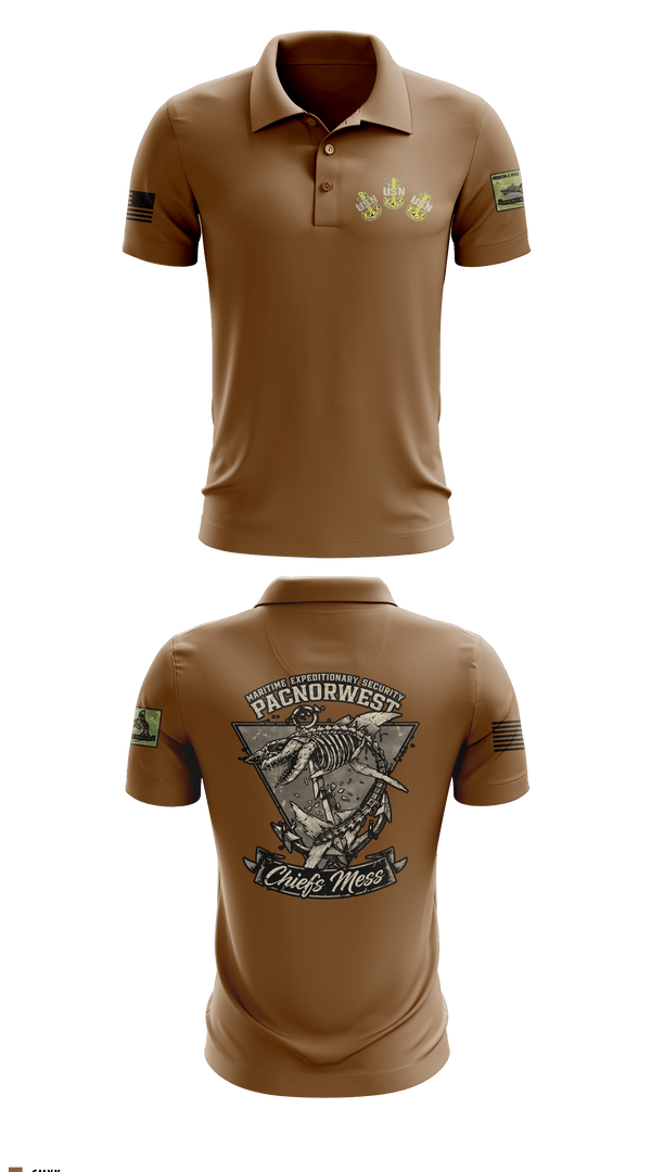 Short Sleeve Performance Polo, MES PACNORWEST HVU  Chiefs Mess, Navy, Teamtime, Team time, sublimation, custom sports apparel, team uniforms, spirit wear, spiritwear, sports uniforms, custom shirts, team store, custom team store, fundraiser sports, apparel fundraiser
