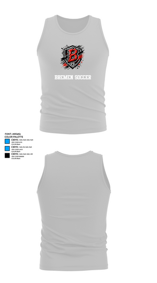 Tank Top, Bremen Soccer, Men's Soccer, Teamtime, Team time, sublimation, custom sports apparel, team uniforms, spirit wear, spiritwear, sports uniforms, custom shirts, team store, custom team store, fundraiser sports, apparel fundraiser