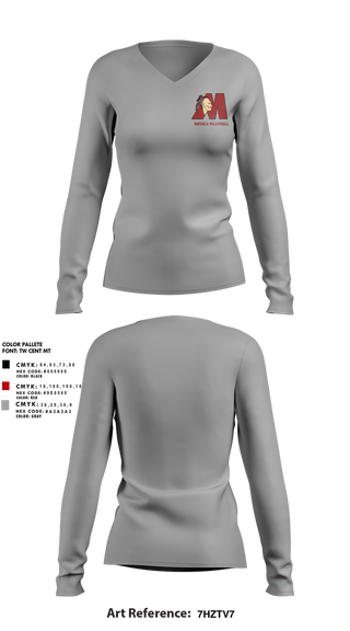 Womens Long Sleeve Vneck Shirt, Matoaca High School Volleyball, Women's Volleyball, Teamtime, Team time, sublimation, custom sports apparel, team uniforms, spirit wear, spiritwear, sports uniforms, custom shirts, team store, custom team store, fundraiser sports, apparel fundraiser