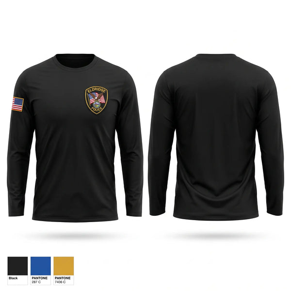 Long Sleeve Performance Shirt, Eldridge Police Department, Police, Teamtime, Team time, sublimation, custom sports apparel, team uniforms, spirit wear, spiritwear, sports uniforms, custom shirts, team store, custom team store, fundraiser sports, apparel fundraiser