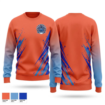 Back bay blue crabs Crew Neck Sweatshirt - 1