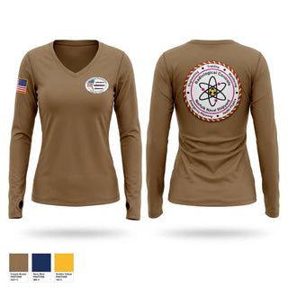 Womens Long Sleeve Vneck Shirt, NRMD KB 105.3, Navy, Teamtime, Team time, sublimation, custom sports apparel, team uniforms, spirit wear, spiritwear, sports uniforms, custom shirts, team store, custom team store, fundraiser sports, apparel fundraiser