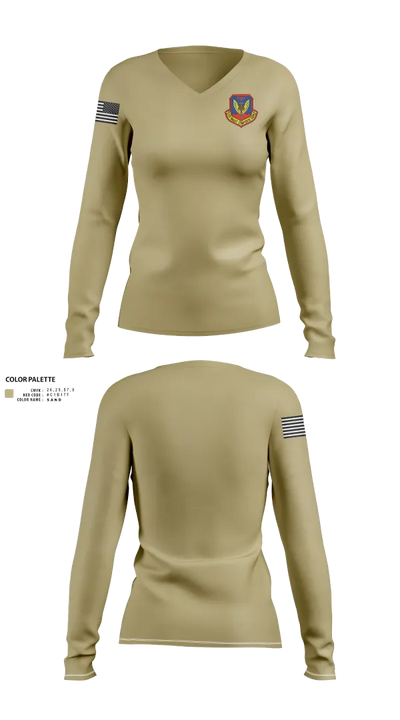 IL-274 48789751 Women's Long Sleeve V-neck Shirt - 21