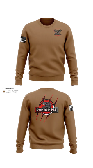 Crew Neck Sweatshirt, Raptor Platoon, 4-9 CAV, , Teamtime, Team time, sublimation, custom sports apparel, team uniforms, spirit wear, spiritwear, sports uniforms, custom shirts, team store, custom team store, fundraiser sports, apparel fundraiser