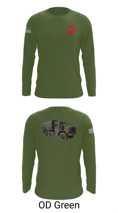 H&S Battalion HQ CO Station Motor T 63932738 Long Sleeve Performance Shirt 46