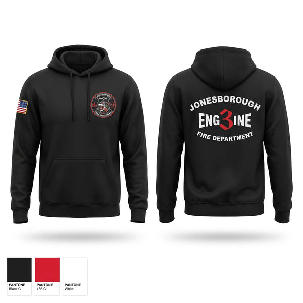 Hoodie, Jonesborough Fire Department, Fire Department, Teamtime, Team time, sublimation, custom sports apparel, team uniforms, spirit wear, spiritwear, sports uniforms, custom shirts, team store, custom team store, fundraiser sports, apparel fundraiser
