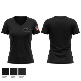Womens Short Sleeve Vneck Shirt, Henderson County Sheriff Department, Police, Teamtime, Team time, sublimation, custom sports apparel, team uniforms, spirit wear, spiritwear, sports uniforms, custom shirts, team store, custom team store, fundraiser sports, apparel fundraiser