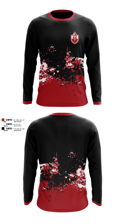Whittier Crimson Knights 84805386 Long Sleeve Performance Shirt 3
