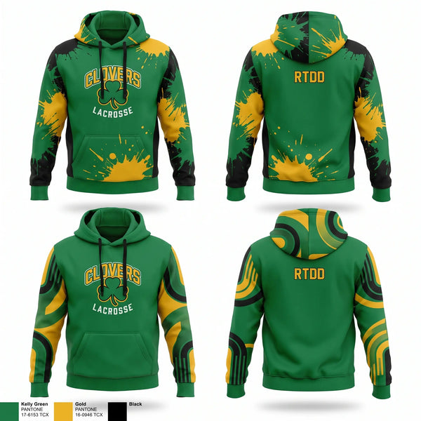 Hoodie, Clovers Lacrosse Club, Men's Lacrosse, Teamtime, Team time, sublimation, custom sports apparel, team uniforms, spirit wear, spiritwear, sports uniforms, custom shirts, team store, custom team store, fundraiser sports, apparel fundraiser