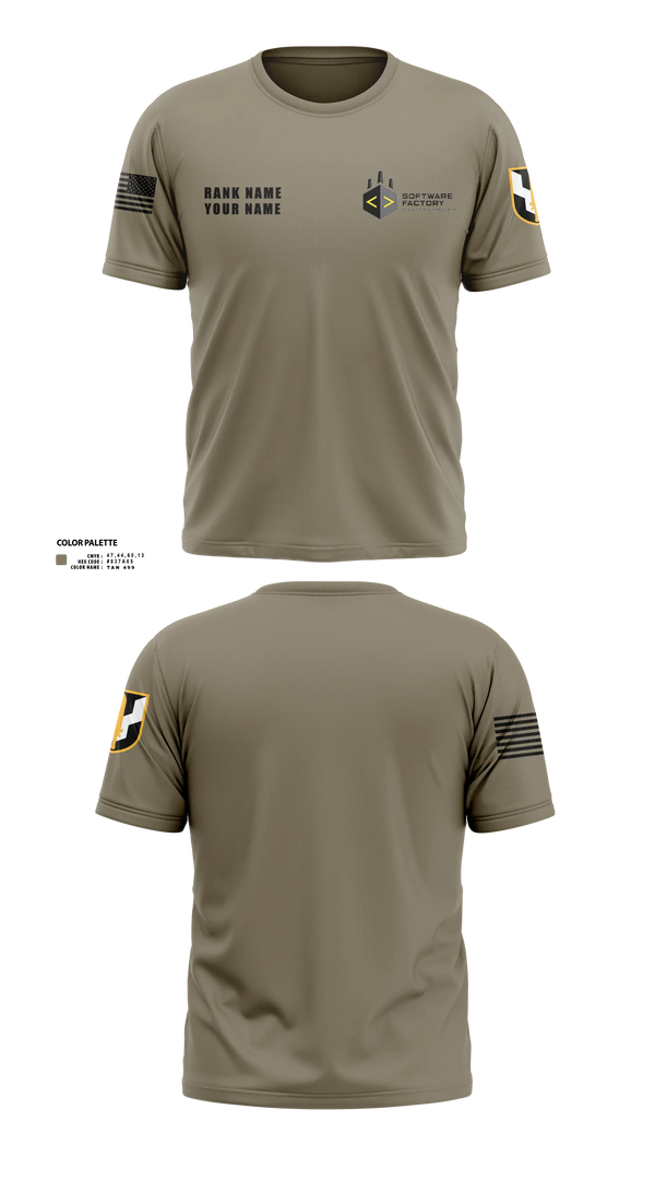 Short Sleeve Performance Shirt, Army Software Factory, Army, Teamtime, Team time, sublimation, custom sports apparel, team uniforms, spirit wear, spiritwear, sports uniforms, custom shirts, team store, custom team store, fundraiser sports, apparel fundraiser