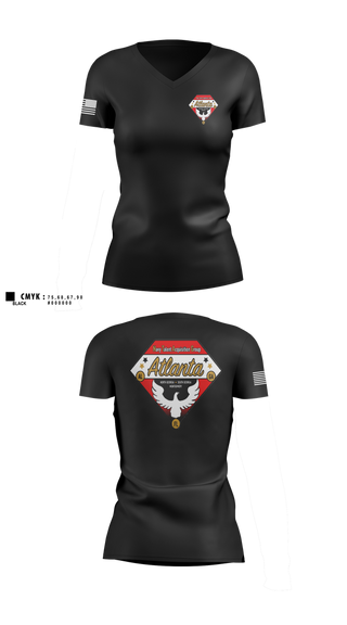 Womens Short Sleeve Vneck Shirt, Navy Talent Acquisition Group Atlanta, , Teamtime, Team time, sublimation, custom sports apparel, team uniforms, spirit wear, spiritwear, sports uniforms, custom shirts, team store, custom team store, fundraiser sports, apparel fundraiser