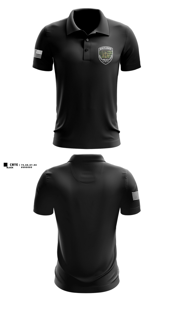 Short Sleeve Performance Polo, Mayflower Police Department, Police, Teamtime, Team time, sublimation, custom sports apparel, team uniforms, spirit wear, spiritwear, sports uniforms, custom shirts, team store, custom team store, fundraiser sports, apparel fundraiser