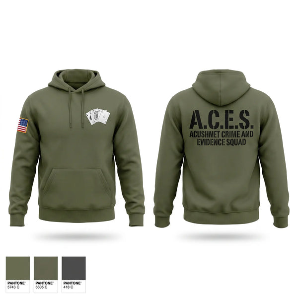 Hoodie, A.C.E.S (Acushnet Crime & Evidence Squad, Police, Teamtime, Team time, sublimation, custom sports apparel, team uniforms, spirit wear, spiritwear, sports uniforms, custom shirts, team store, custom team store, fundraiser sports, apparel fundraiser