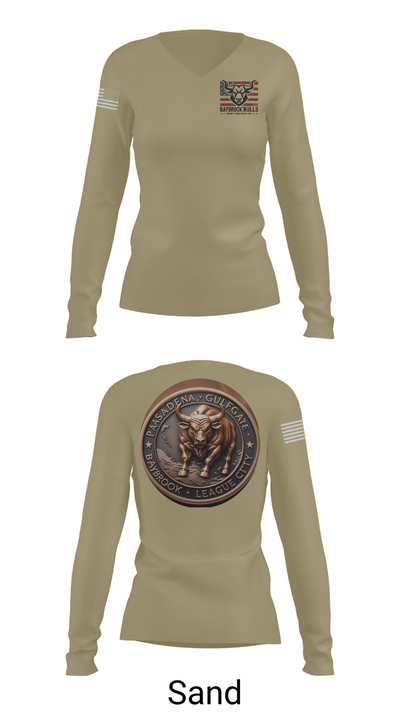 Baybrook Army Recruiting Company 58064560 Women's Long Sleeve V-neck Shirt - 97