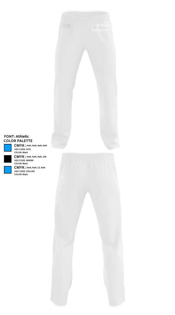 Sweatpants, Proactive Operations Team, Police, Teamtime, Team time, sublimation, custom sports apparel, team uniforms, spirit wear, spiritwear, sports uniforms, custom shirts, team store, custom team store, fundraiser sports, apparel fundraiser