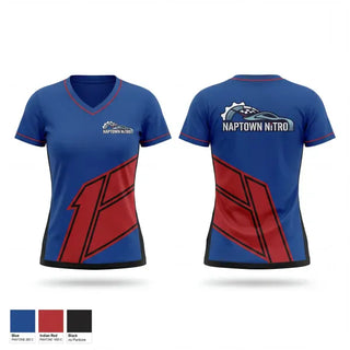 Womens Short Sleeve Vneck Shirt, Naptown Nitro, Men's Volleyball, Teamtime, Team time, sublimation, custom sports apparel, team uniforms, spirit wear, spiritwear, sports uniforms, custom shirts, team store, custom team store, fundraiser sports, apparel fundraiser