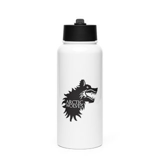 Arctic Wolves 45055570 Stainless Steel Water Bottle with a Straw Lid