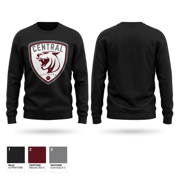 Crew Neck Sweatshirt, Cougars, Men's Soccer, Teamtime, Team time, sublimation, custom sports apparel, team uniforms, spirit wear, spiritwear, sports uniforms, custom shirts, team store, custom team store, fundraiser sports, apparel fundraiser