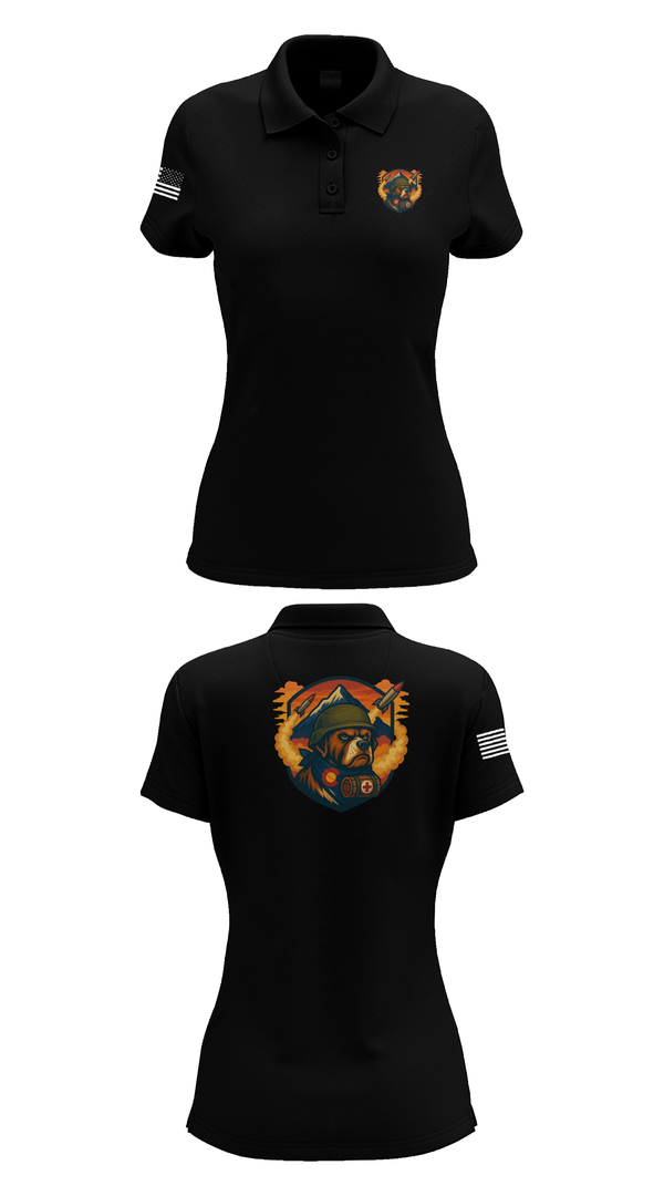 Womens Short Sleeve Performance Polo, 10th Field Hospital (FWD), , Teamtime, Team time, sublimation, custom sports apparel, team uniforms, spirit wear, spiritwear, sports uniforms, custom shirts, team store, custom team store, fundraiser sports, apparel fundraiser