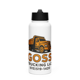 Goss Trucking Stainless Steel Water Bottle with a Straw Lid