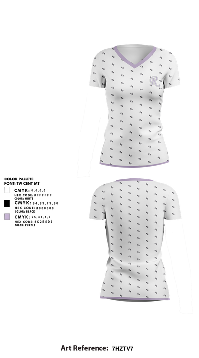 Reynoldsburg Raiders 31464727 Women's Short Sleeve V-neck Shirt - 4 (1)