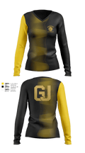 Golden Jaguaretts Dance/Step Team 62513420 Women's Long Sleeve V-neck Shirt - 2