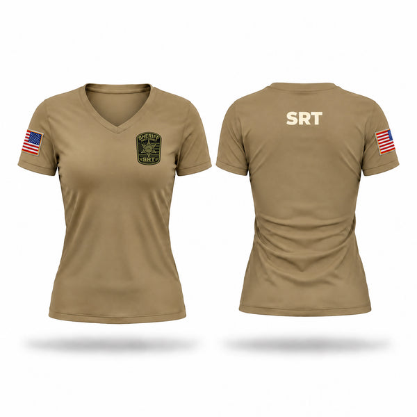 Womens Short Sleeve Vneck Shirt, Hart County Sheriff’s Office SRT, Police, Teamtime, Team time, sublimation, custom sports apparel, team uniforms, spirit wear, spiritwear, sports uniforms, custom shirts, team store, custom team store, fundraiser sports, apparel fundraiser