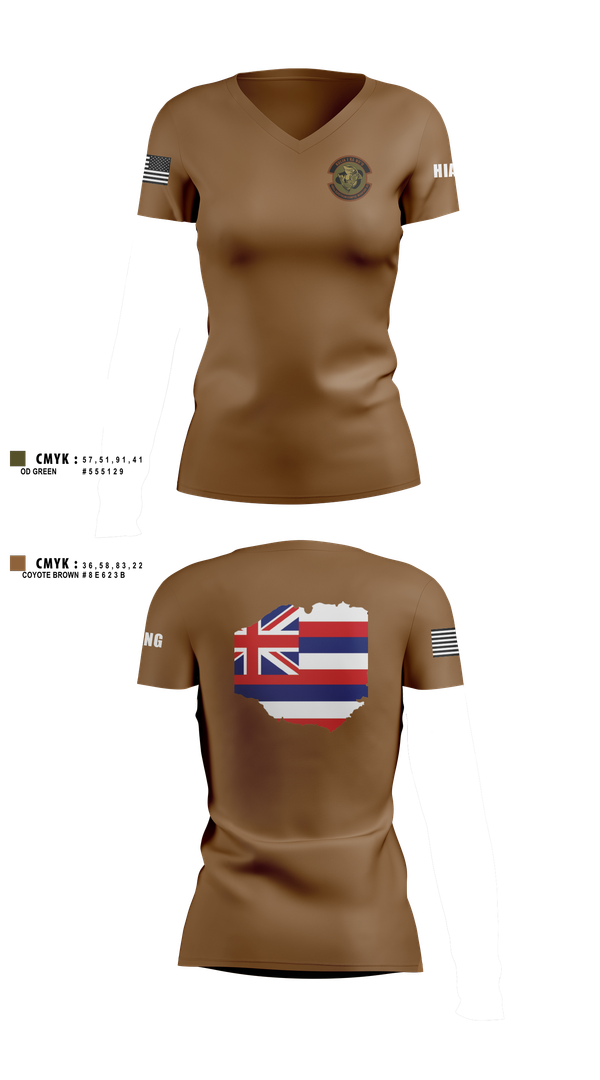 Womens Short Sleeve Vneck Shirt, 150th Electromagnetic Warfare Squadron, , Teamtime, Team time, sublimation, custom sports apparel, team uniforms, spirit wear, spiritwear, sports uniforms, custom shirts, team store, custom team store, fundraiser sports, apparel fundraiser