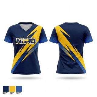 Womens Short Sleeve Vneck Shirt, West Bend Nitro, Softball, Teamtime, Team time, sublimation, custom sports apparel, team uniforms, spirit wear, spiritwear, sports uniforms, custom shirts, team store, custom team store, fundraiser sports, apparel fundraiser